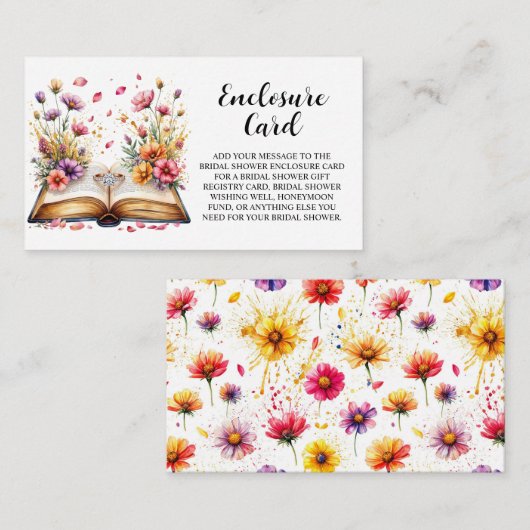 Brautparty "Buch und Ring" Begleitkarte (Vorne/Hinten)