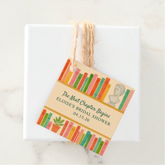 Brautparty buchen | Chic Fun "New Chapter" Geschenkanhänger (Beispiel)