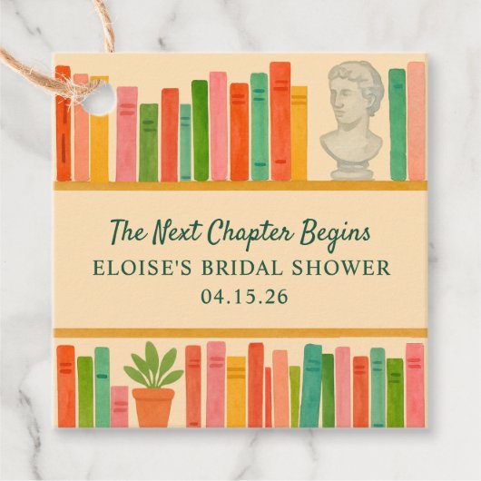 Brautparty buchen | Chic Fun "New Chapter" Geschenkanhänger (Vorderseite)