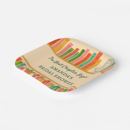 Brautparty buchen | Chic Fun "New Chapter" Pappteller (Gewinkelt)