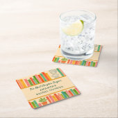 Brautparty buchen | Chic Fun "New Chapter" Rechteckiger Pappuntersetzer (Vor Ort)