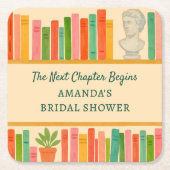 Brautparty buchen | Chic Fun "New Chapter" Rechteckiger Pappuntersetzer (Vorderseite)