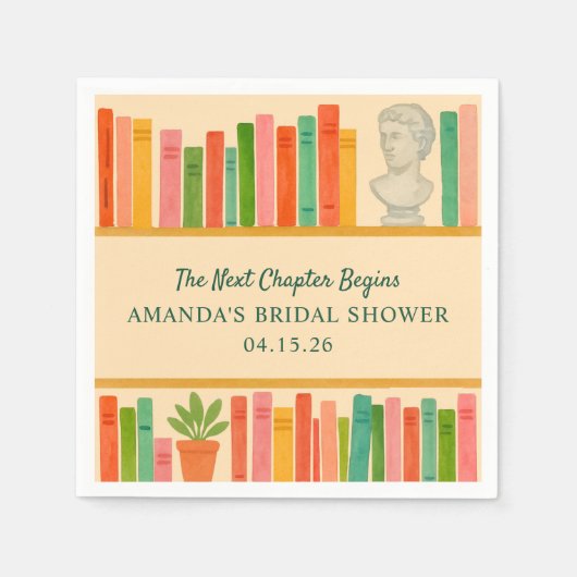 Brautparty buchen | Chic Fun "New Chapter" Serviette (Vorderseite)