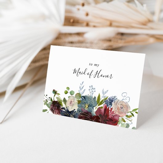 Brautparty Burgund Floral Green Danke