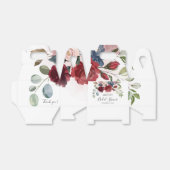 Brautparty Burgund Rustikale Floral Custom Geschenkschachtel (Ungefaltet)