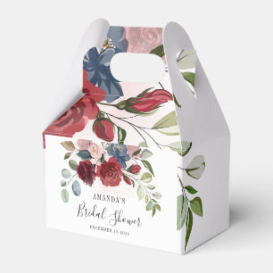 Brautparty Burgund Rustikale Floral Custom Geschenkschachtel
