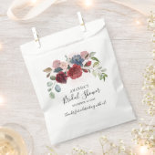Brautparty Burgund Rustikale Floral Custom Geschenktütchen (Ausgeschnitten)