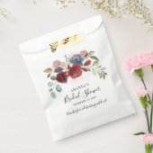 Brautparty Burgund Rustikale Floral Custom Geschenktütchen (Versiegelt)