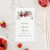 Brautparty Burgund Rustikale Floral Custom Serviette (Beispiel)