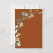 Brautparty Burnt Orange Greenery Eukalyptus Einladung (Rückseite)