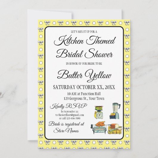 Brautparty Butter Gelbe Polka Dots Bows (Vorderseite)