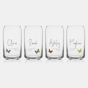 Brautparty Butterfly Bridesmaid Butterfly individu Dosenglas
