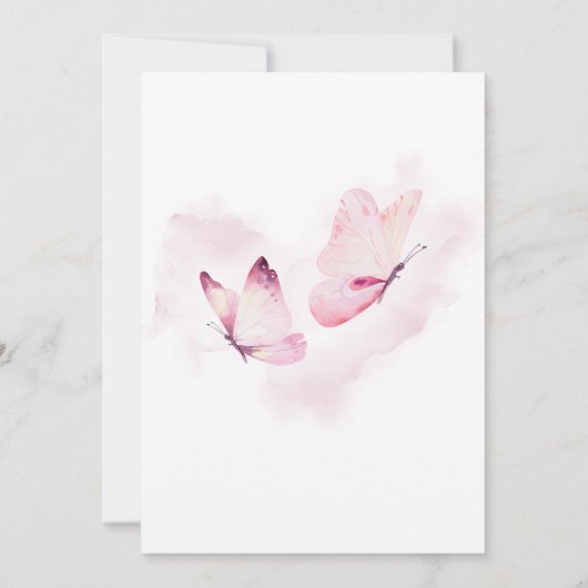 Brautparty Butterfly Einladung (Rückseite)