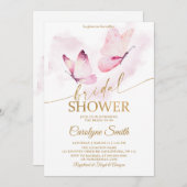 Brautparty Butterfly Einladung (Vorne/Hinten)