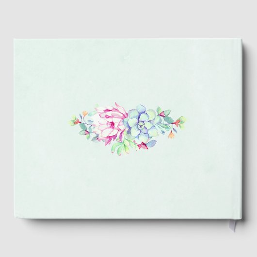 Brautparty Cactus succulents Lanterns Gästebuch (Rückseite)