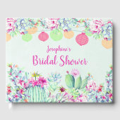 Brautparty Cactus succulents Lanterns Gästebuch (Vorderseite)