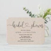 Brautparty Calligrafy Einladung (Stehend Vorderseite)