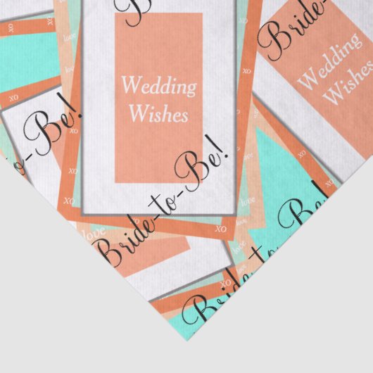 Brautparty Cantaloupe Blue Seidenpapier (Detail)