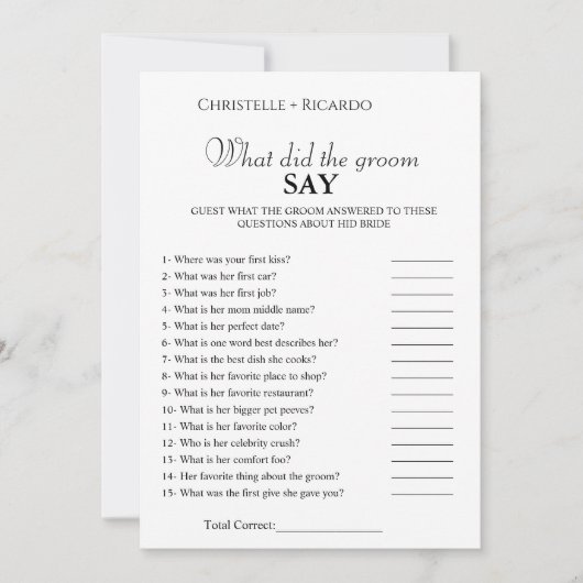 Brautparty Card für Bräune & Bräutigam Ankündigung (Vorderseite)