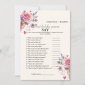 Brautparty Card für Bräune & Bräutigam Ankündigung (Vorderseite)