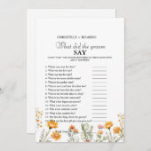 Brautparty Card für Bräune & Bräutigam Ankündigung (Vorne/Hinten)