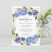 Brautparty Carolina Classic Blauer Bläschen Einladung (Stehend Vorderseite)