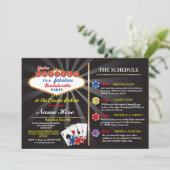 Brautparty Casino Einladung (Stehend Vorderseite)