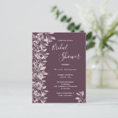 Brautparty Cassis botanische Skripteinladung Postkarte (Stehend Vorderseite)