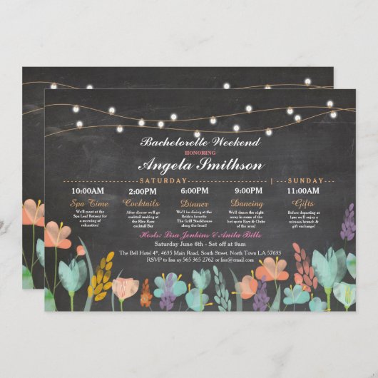 Brautparty Chalk Florenz Programm (Vorne/Hinten)