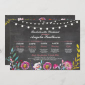 Brautparty Chalk Korallenriff Einladung (Vorne/Hinten)