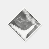 Brautparty Chalkboard mit String Lights & Gown Serviette (Ecke)