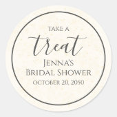 Brautparty Champagne Calligraphy Runder Aufkleber (Vorderseite)