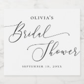 Brautparty Champagne | Elegantes Minimales Skript Schaumweinetikett (Einzelnes Label)