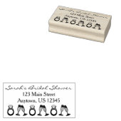 Brautparty Champagne Glass Diamantring Hochzeit Gummistempel (Stempel)