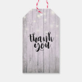 Brautparty Champagne Glasses Wood String Lights Geschenkanhänger (Rückseite)