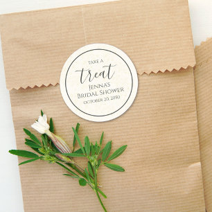 Brautparty Champagner Kalligrafie Wasserfarbe   Runder Aufkleber