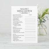 Brautparty-Checkliste und Style-Guide Einladung (Stehend Vorderseite)