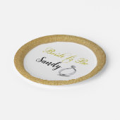 Brautparty Chic Bridge zu sein Pappteller (Schrägansicht)