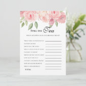 Brautparty Chic Coral Einladung (Stehend Vorderseite)