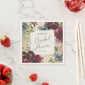 Brautparty Chic Marsala Floral Serviette (Beispiel)