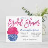 Brautparty Chinoiserie Chic Einladung (Stehend Vorderseite)