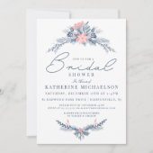 Brautparty | Christmas Pastor Poinsettia Floral Einladung (Vorderseite)