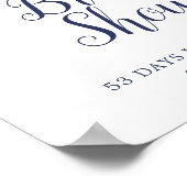 Brautparty Classic White Blume Willkommen Poster (Ecke)