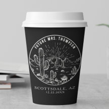 Brautparty Coffee Bar Custom Arizona Hochzeit