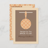 Brautparty Cooking Theme Custom Rezept Cards (Vorne/Hinten)