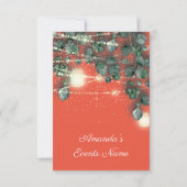 Brautparty Coral Gold Rustikale Minze Einladung (Rückseite)