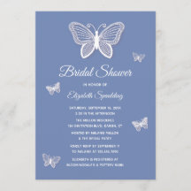 Brautparty Cornflower Blue & White Butterfliegen