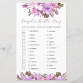 Brautparty Couples Bible Quiz (Vorderseite)