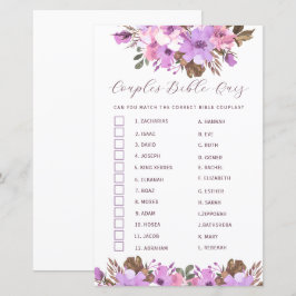 Brautparty Couples Bible Quiz