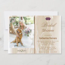 Brautparty & Creme Seide & Herz & Foto